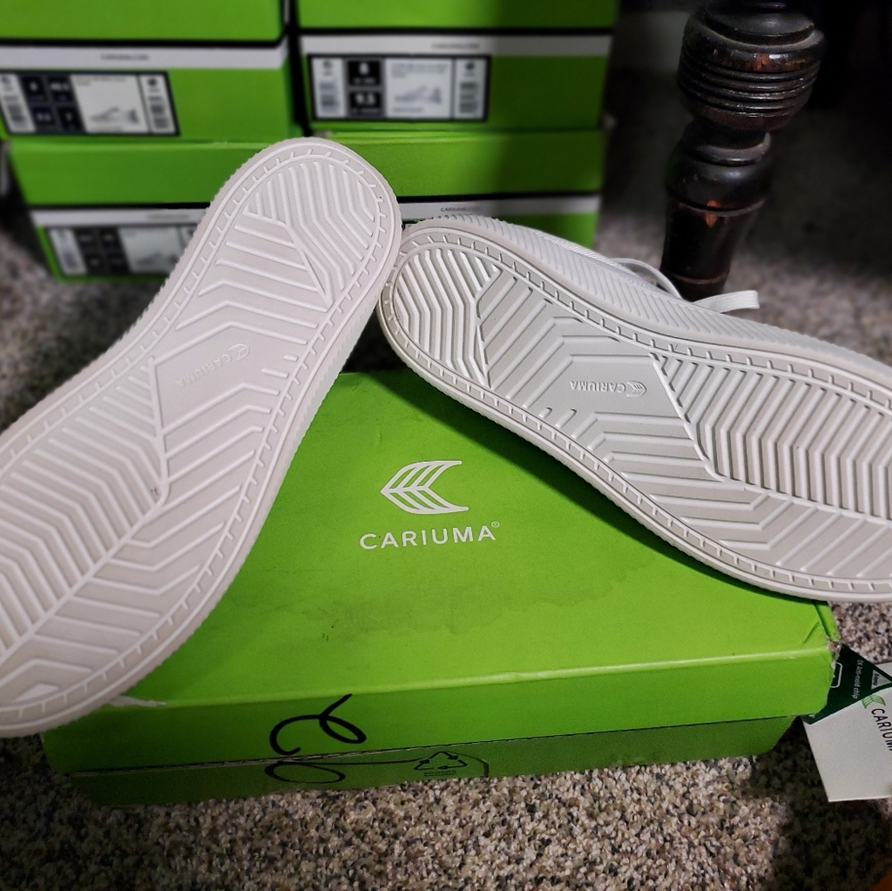 Women's Size 9.5 CARIUMA IBI Low Off-White Bamboo Knit Sneaker Unisex - Picture 3 of 4